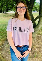 Alternative Apparel Philadelphia Womens Pink Disconnected Short Sleeve T-Shirt