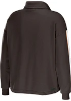 WEAR by Erin Andrews Cleveland Browns Womens Brown Bungee Qtr Zip