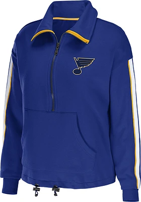 WEAR by Erin Andrews St Louis Blues Womens Blue Bungee Qtr Zip