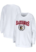 WEAR by Erin Andrews Chicago Blackhawks Womens White Oversized Crew Sweatshirt