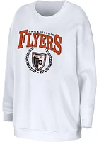WEAR by Erin Andrews Philadelphia Flyers Womens White Oversized Crew Sweatshirt
