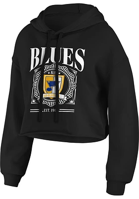 WEAR by Erin Andrews St Louis Blues Womens Black Cropped Hooded Sweatshirt