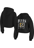 WEAR by Erin Andrews St Louis Blues Womens Black Cropped Hooded Sweatshirt