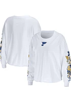 WEAR by Erin Andrews St Louis Blues Womens White Celebration LS Tee