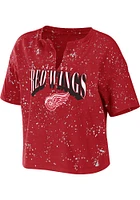 WEAR by Erin Andrews Detroit Red Wings Womens Bleach Short Sleeve T-Shirt
