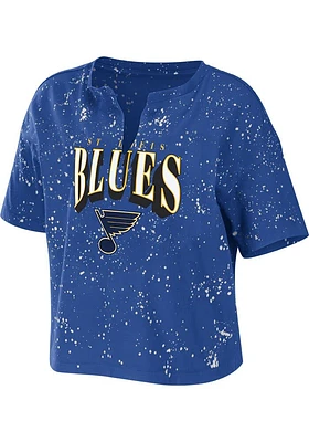 WEAR by Erin Andrews St Louis Blues Womens Blue Bleach Short Sleeve T-Shirt