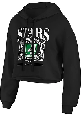 WEAR by Erin Andrews Dallas Stars Womens Black Cropped Hooded Sweatshirt