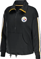 WEAR by Erin Andrews Pittsburgh Steelers Womens Black Bungee Qtr Zip