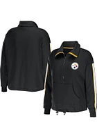 WEAR by Erin Andrews Pittsburgh Steelers Womens Black Bungee Qtr Zip