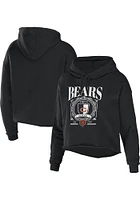 WEAR by Erin Andrews Chicago Bears Womens Black Cropped Hooded Sweatshirt