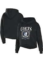 WEAR by Erin Andrews Indianapolis Colts Womens Black Cropped Hooded Sweatshirt