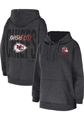 WEAR by Erin Andrews Kansas City Chiefs Womens Charcoal Full Hooded Sweatshirt