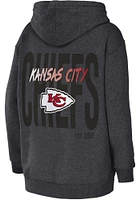 WEAR by Erin Andrews Kansas City Chiefs Womens Charcoal Full Hooded Sweatshirt