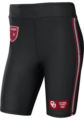 WEAR by Erin Andrews Oklahoma Sooners Womens Black Stripe Bike Shorts