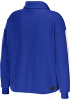 WEAR by Erin Andrews Kansas Jayhawks Womens Blue Cinch Waist Qtr Zip