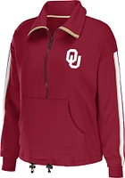 WEAR by Erin Andrews Oklahoma Sooners Womens Crimson Cinch Waist Qtr Zip