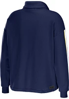 WEAR by Erin Andrews Michigan Wolverines Womens Blue Cinch Waist Qtr Zip