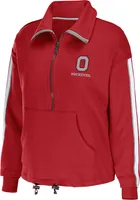 WEAR by Erin Andrews Ohio State Buckeyes Womens Red Cinch Waist Qtr Zip