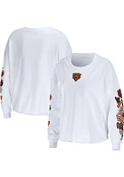 WEAR by Erin Andrews Chicago Bears Womens White Celebration LS Tee