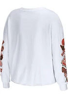 WEAR by Erin Andrews Cleveland Browns Womens White Celebration LS Tee