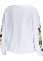 WEAR by Erin Andrews Pittsburgh Steelers Womens White Celebration LS Tee