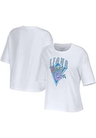 WEAR by Erin Andrews Detroit Lions Womens White Floral Short Sleeve T-Shirt