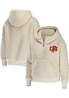 WEAR by Erin Andrews Chicago Blackhawks Womens White Sherpa Hooded Sweatshirt