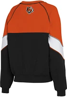 WEAR by Erin Andrews Cincinnati Bengals Womens Black Color Block Crew Sweatshirt