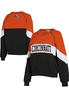 WEAR by Erin Andrews Cincinnati Bengals Womens Black Color Block Crew Sweatshirt