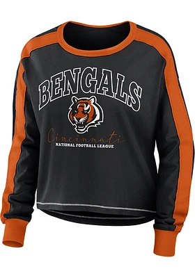 WEAR by Erin Andrews Cincinnati Bengals Womens Black Raglan Style LS Tee