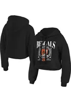 WEAR by Erin Andrews Cincinnati Bengals Womens Black Cropped Hooded Sweatshirt