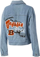 WEAR by Erin Andrews Cincinnati Bengals Womens Blue Denim Light Weight Jacket