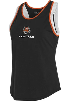 WEAR by Erin Andrews Cincinnati Bengals Womens Black 2Fer Tank Top