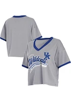 WEAR by Erin Andrews Kentucky Wildcats Womens Grey Boxy Short Sleeve T-Shirt