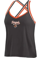 WEAR by Erin Andrews Cincinnati Bengals Womens Black Cross Strap Tank Top