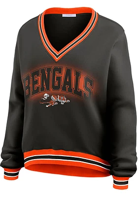 WEAR by Erin Andrews Cincinnati Bengals Womens Oversized Crew Sweatshirt