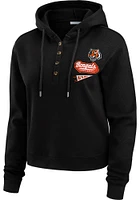 WEAR by Erin Andrews Cincinnati Bengals Womens Black Waffle Hooded Sweatshirt