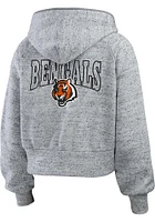 WEAR by Erin Andrews Cincinnati Bengals Womens Grey Speckled Long Sleeve Full Zip Jacket