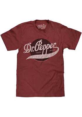Texas Maroon Dr Pepper Trademark Short Sleeve Fashion T Shirt