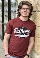 Texas Maroon Dr Pepper Trademark Short Sleeve Fashion T Shirt
