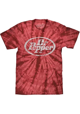 Texas Crimson Dr Pepper Logo Short Sleeve T Shirt