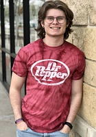 Texas Crimson Dr Pepper Logo Short Sleeve T Shirt