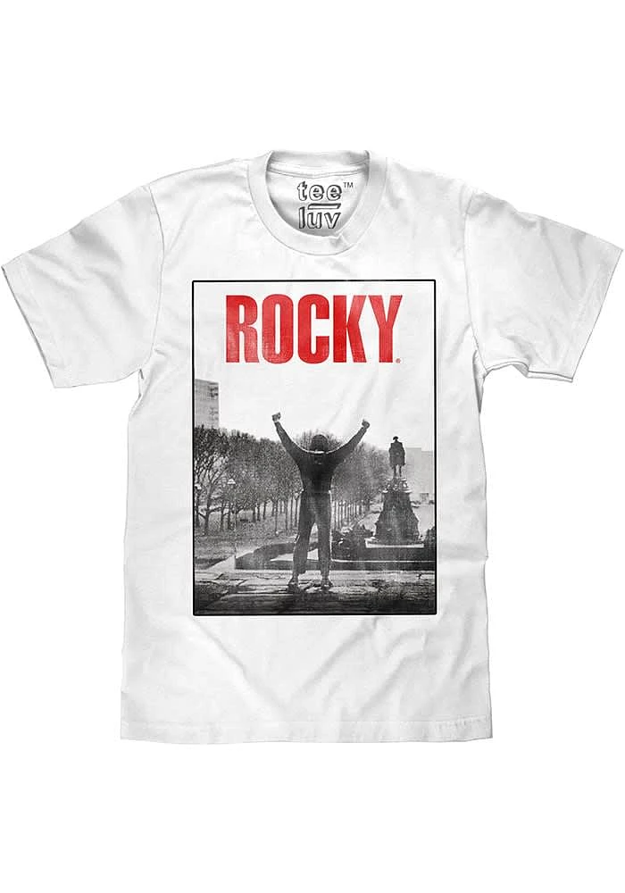 Philadelphia White Rocky Steps Short Sleeve T Shirt