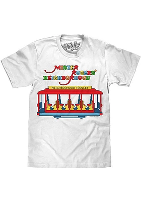 Pittsburgh White Mr Rogers Neighbrhood Trolley Short Sleeve T Shirt