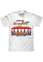 Pittsburgh White Mr Rogers Neighbrhood Trolley Short Sleeve T Shirt