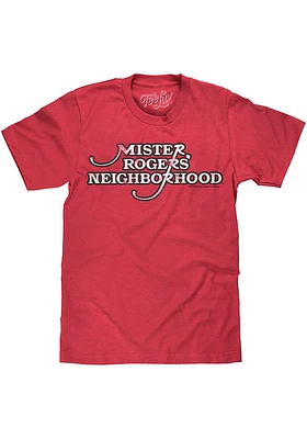 Pittsburgh Red Mr Rogers Neighborhood Logo Short Sleeve Fashion T Shirt