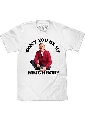 Pittsburgh White Mr Rogers Neighborhood Wont You Short Sleeve T Shirt