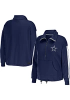 Dallas Cowboys Womens Navy Blue Bungee Qtr Zip