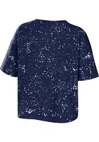 Dallas Cowboys Womens Navy Blue Bleach Short Sleeve T-Shirt