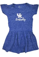 Kentucky Wildcats Toddler Girls Blue Knobby Short Sleeve Dress